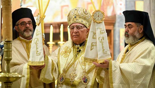 El patriarca elevó oraciones por la paz (Fuente externa)